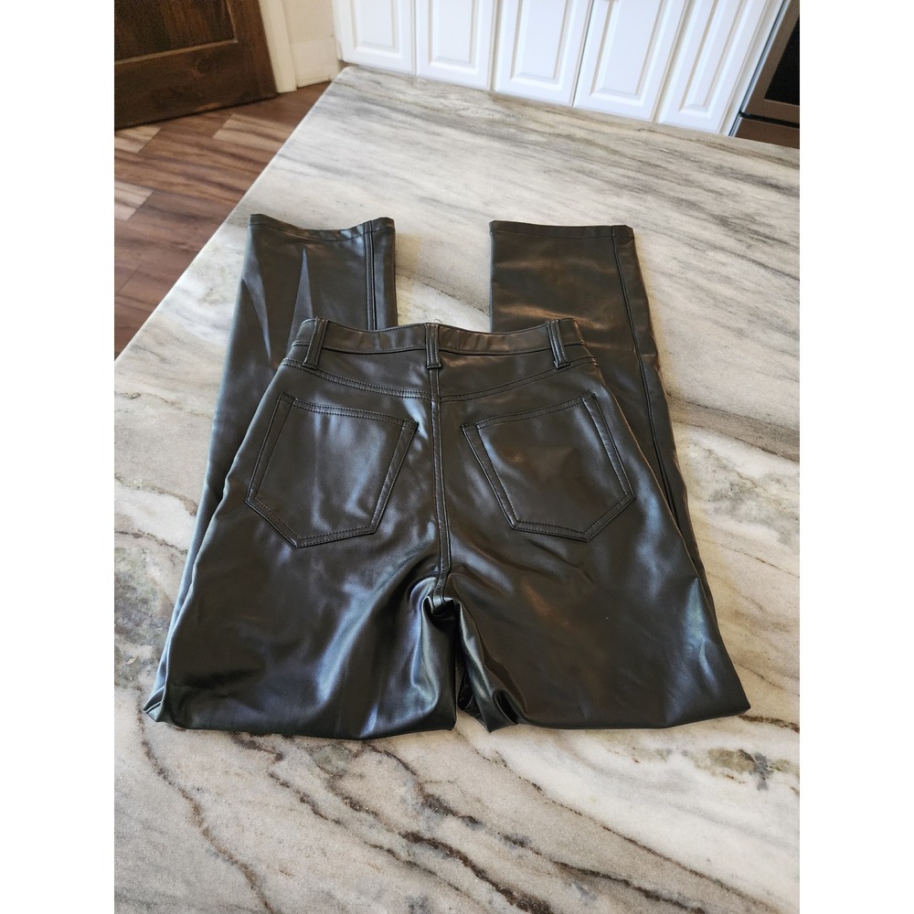 Abercrombie & Fitch Faux Leather Pants 90s Straight Ultra High Rise 25